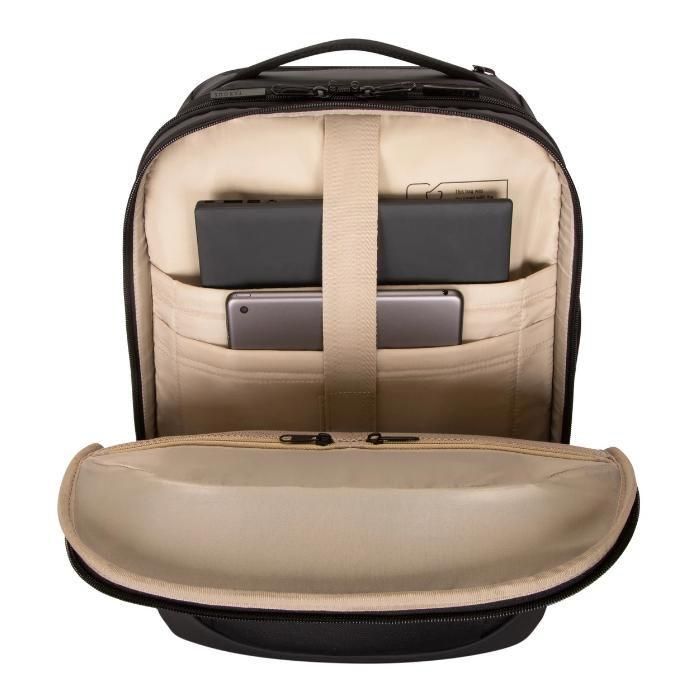 Targus EcoSmart Mobile Tech Traveler Mochila con Ruedas Convertible para Portátil 15.6" con SafePort Sling Expandible 35-40L Negra Equipaje de Mano 1