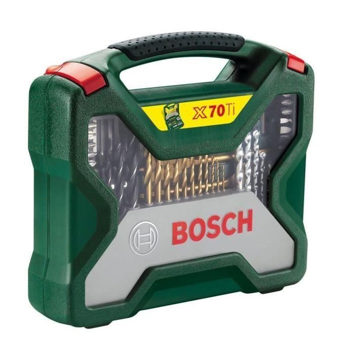 Bosch X-Line Set de Accesorios para Taladro y Atornillador con Recubrimiento de Titanio - Caja de 70 Piezas 1