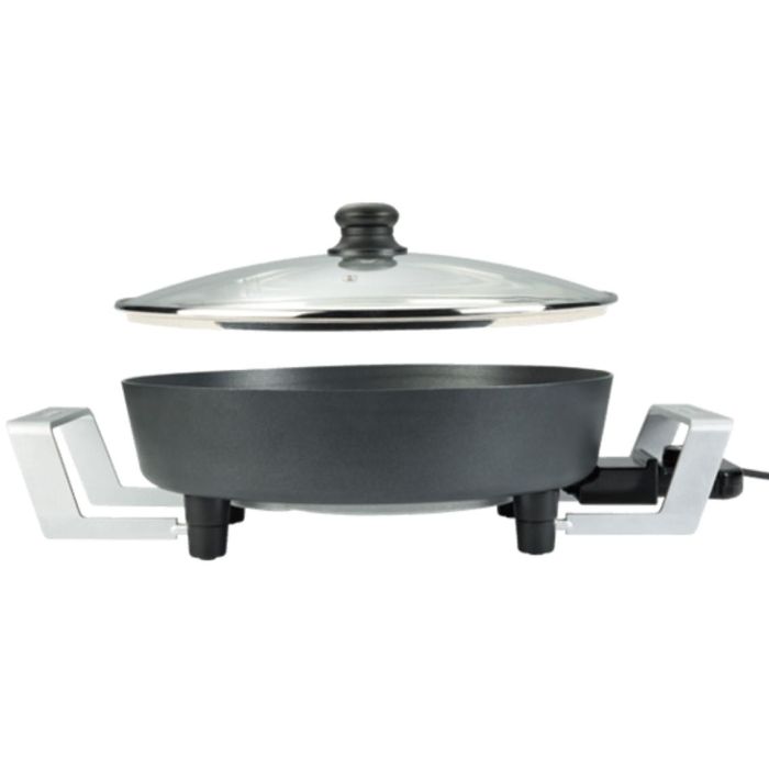 Bourgini Multicazuela Eléctrica 6 Litros 26 cm Diámetro 1800 W con Tapa de Cristal 2