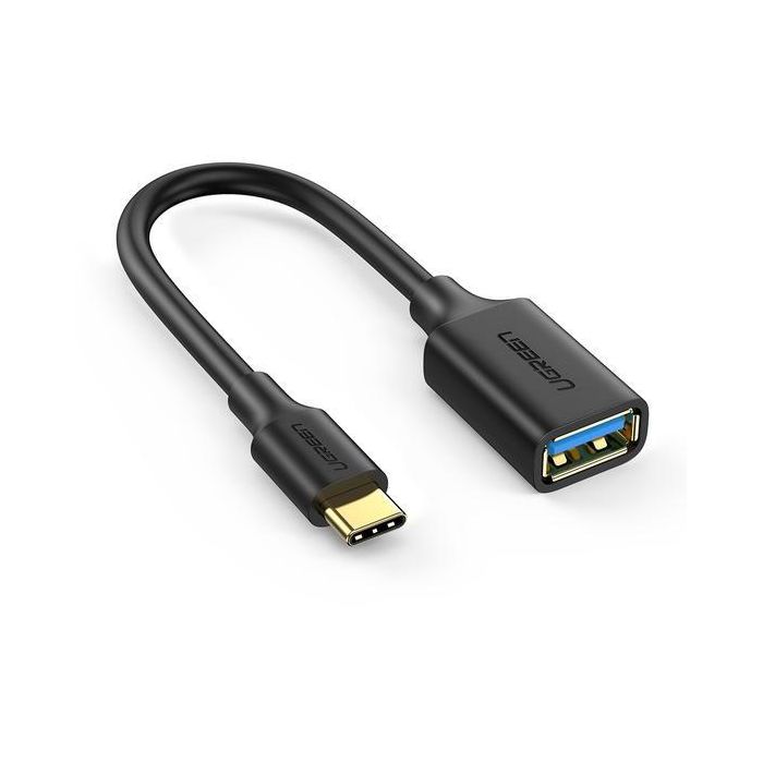 UGREEN Conversor Adaptador USB 3.0 Tipo-C a USB-A Macho/Hembra 0.15m Negro