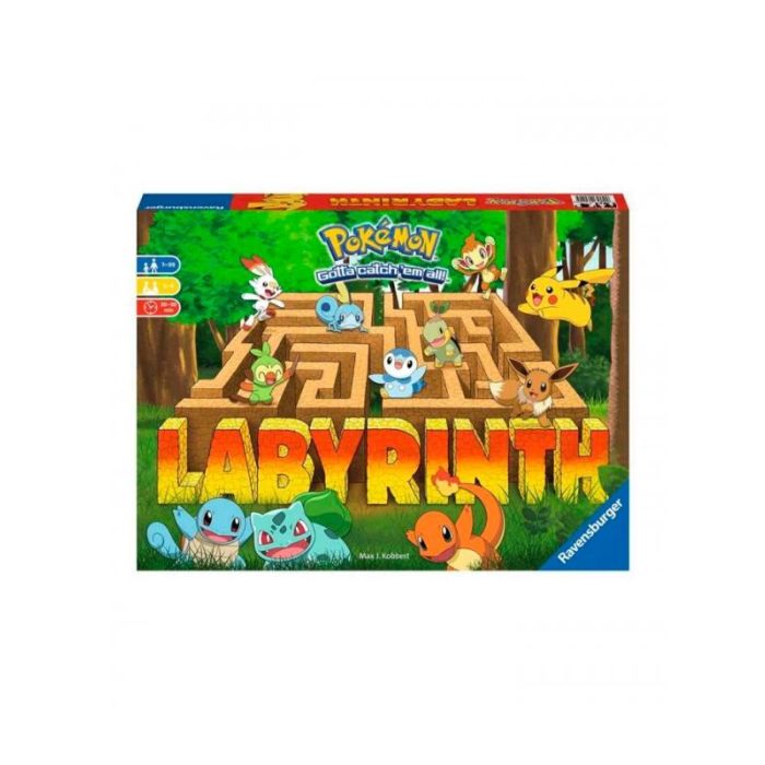 Ravensburger Labyrinth Pokemon Juego de Mesa Adaptado de Pokemon para Niños y Adultos, Estimula la Astucia y la Habilidad Visual