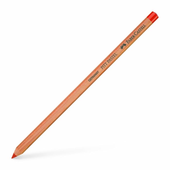 Faber-Castell 112218 Lápiz de Color Pastel Pitt Farbstift Rojo Dureza Media Fácil de Afilar Sin Ácido PEFC