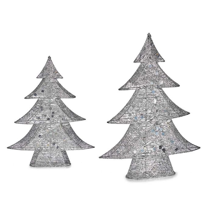 Arbol Decorativo Plateado Navidad 60 Cm Krist+ (3 Unidades) Arbol Decorativo Plateado Navidad 60 Cm Krist+ (3 Unidades)