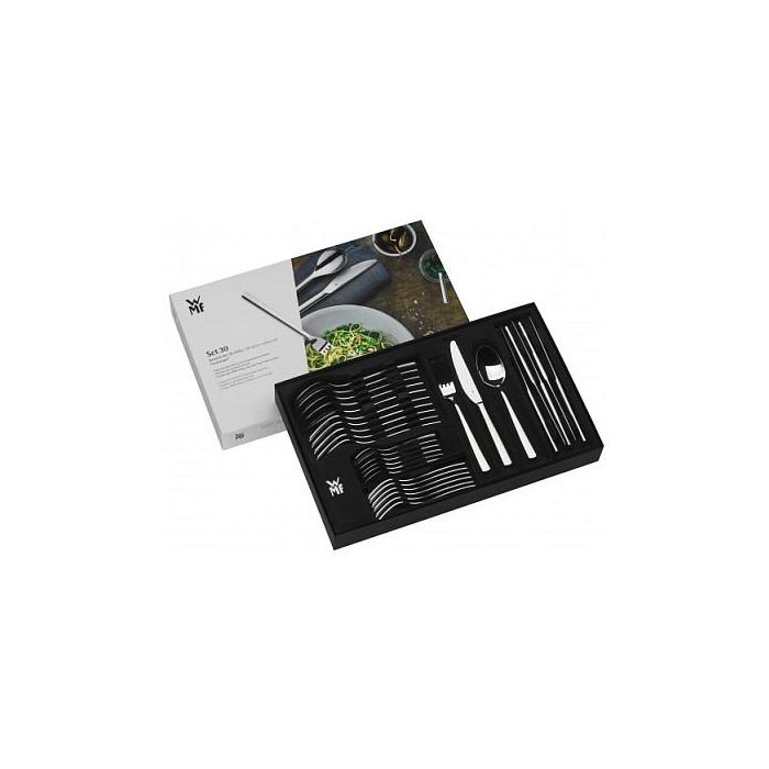 WMF 1120916040 Juego de cubiertos Boston, 30 piezas, acero inoxidable, para 6 personas 7 WMF 1120916040 Juego de cubiertos Boston, 30 piezas, acero inoxidable, para 6 personas 7