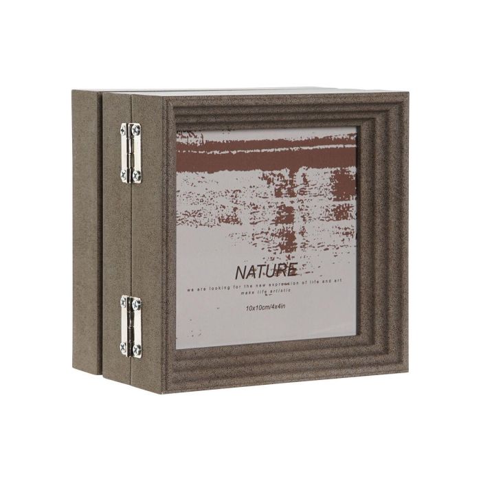 Marco Foto 10X10 Urban DKD Home Decor Beige Marron 3 x 12 x 38 cm Set de 3 (2 Unidades) 1