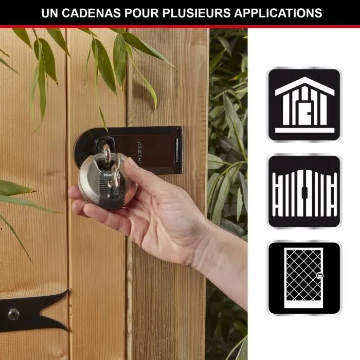 Master Lock MAS3520190929938 Conjunto de 2 M40EURT Robusto Acero Inoxidable Instalación Externa 1