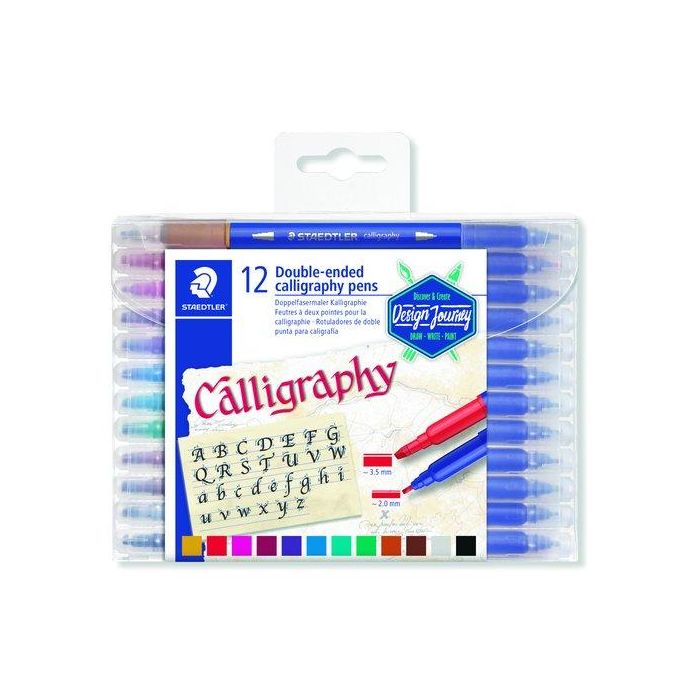 Rotulador Fibra Staedtler 3005 Design Journey Doble Punta Caligrafia Estuche De 12