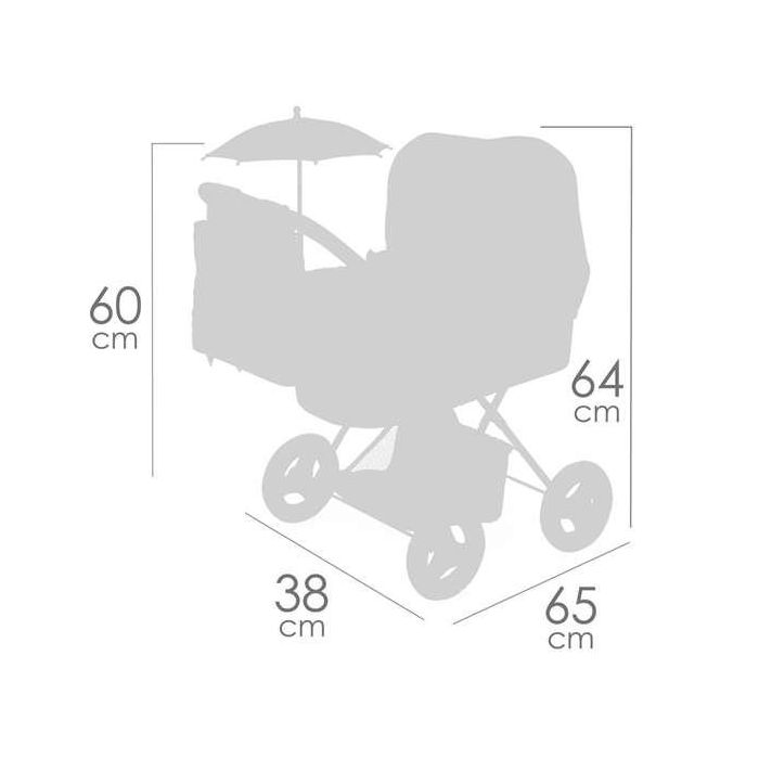 Decuevas Coche de Muñeca Plegable Vintage con Sombrilla 38x65x60cm 9