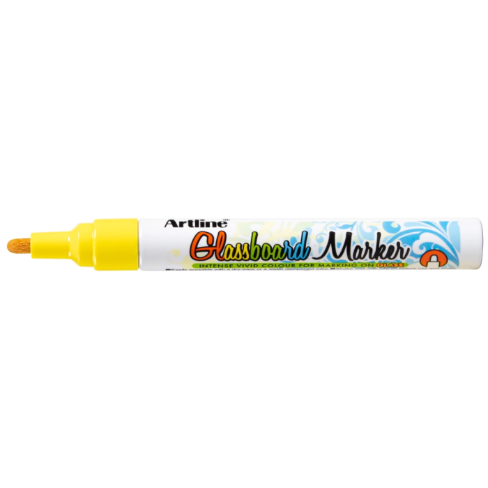 Artline Rotulador para Cristal Glass Marker Amarillo Fluor, Borrable en Seco o Húmedo, Punta Redonda 2mm 1 Artline Rotulador para Cristal Glass Marker Amarillo Fluor, Borrable en Seco o Húmedo, Punta Redonda 2mm 1