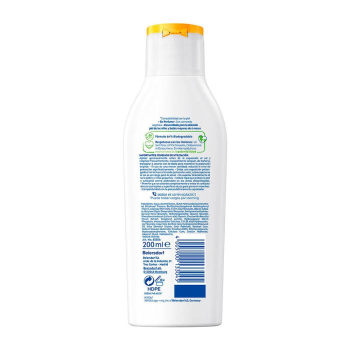 NIVEA SUN Kids Protege & Juega Leche Solar Infantil FP50+ 200 ml Protección Inmediata Resistente al Agua 1