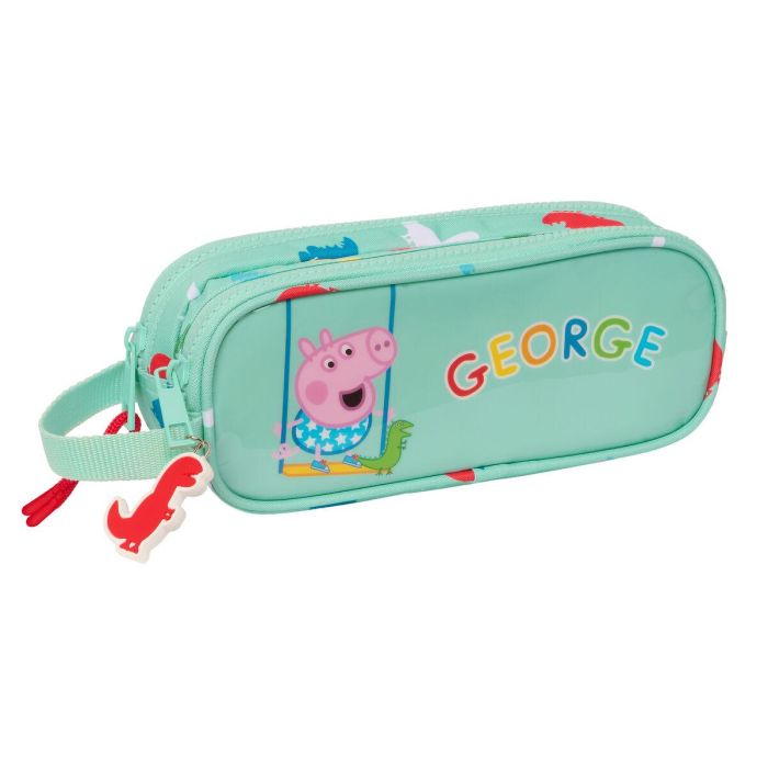 Portatodo Doble Peppa Pig George Menta 21 x 8 x 6 cm Portatodo Doble Peppa Pig George Menta 21 x 8 x 6 cm