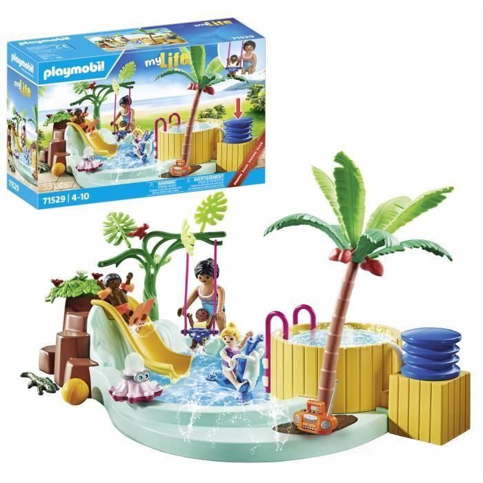 PLAYMOBIL 71529 Turistas con piscina y bañera de hidromasaje 2