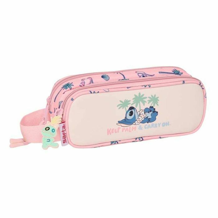 Safta Estuche Escolar Portatodo Doble Compartimento con Dos Cremalleras Colección Stitch Beach | Medidas: 80x210x60 mm Safta Estuche Escolar Portatodo Doble Compartimento con Dos Cremalleras Colección Stitch Beach | Medidas: 80x210x60 mm