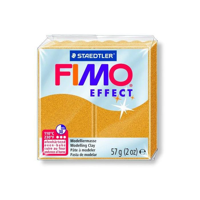 Pasta Modelar Fimo Effect Metalico Oro 57 Gr. 6 unidades