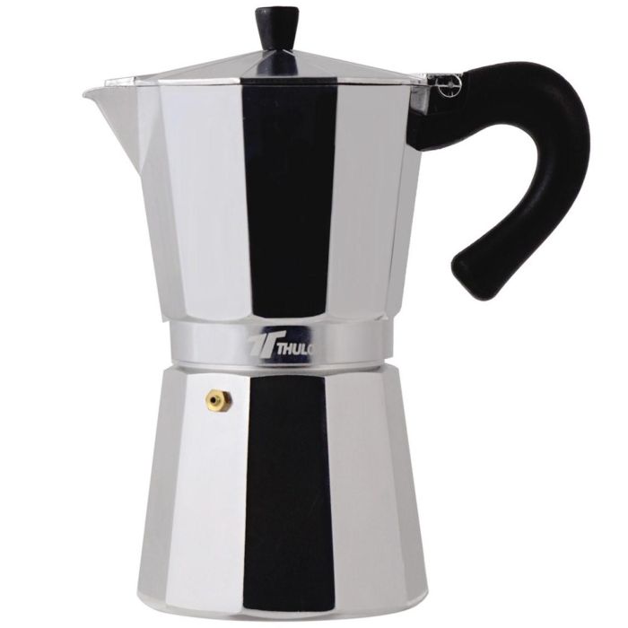 Thulos Cafetera Clásica Th - Cc09T 9 Tazas, Aluminio Resistente, Método Italiano