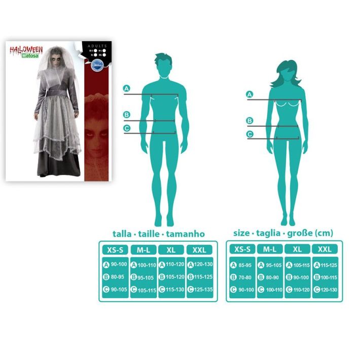 Disfraz para Adultos Gris Zombies (3 Piezas) XL 3 Disfraz para Adultos Gris Zombies (3 Piezas) XL 3