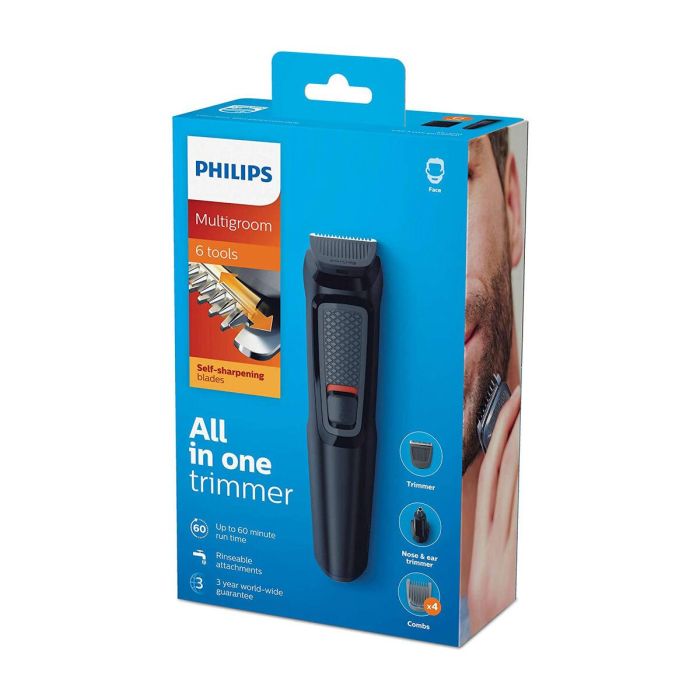 Philips Multigroom Series 3000 mg3710 - Afeitadora con 6 herramientas, recortador y peines para barba, carga en 16 horas 5