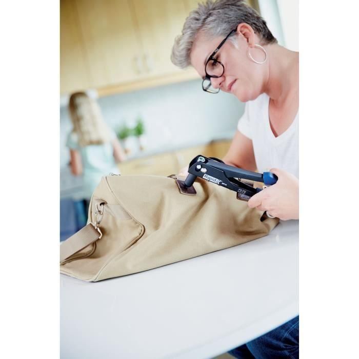 Rapid RP10 Kit Alicate Remachador para Remaches 3.2, 4, 4.8mm. Incluye 100 Remaches y Mango Termoformado. 3