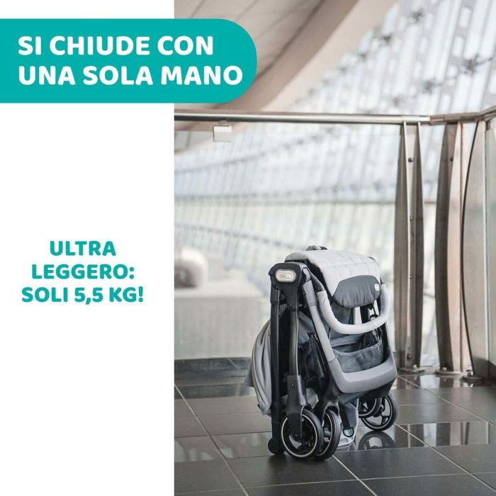 Chicco CHI8058664139668 Cochecito Paraguas Negro 4 Ruedas 12