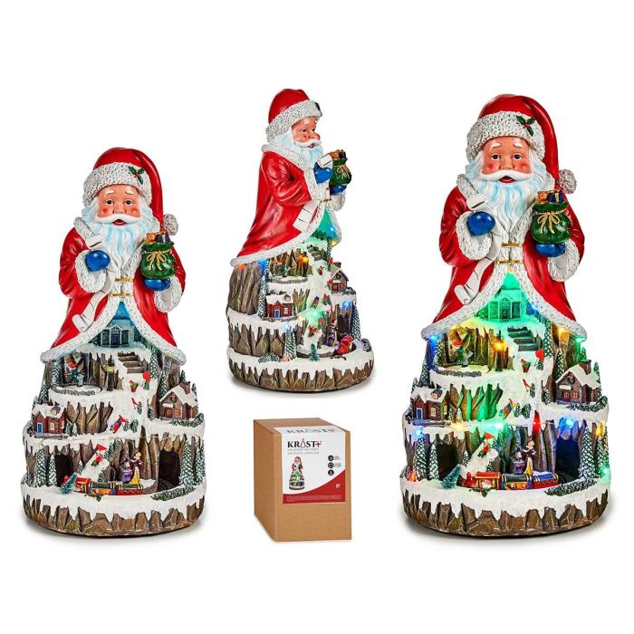 Papa Noel Grande de Resina con Música y Luz, 25x51x25 cm - Krist+ (2 Unidades) Papa Noel Grande de Resina con Música y Luz, 25x51x25 cm - Krist+ (2 Unidades)