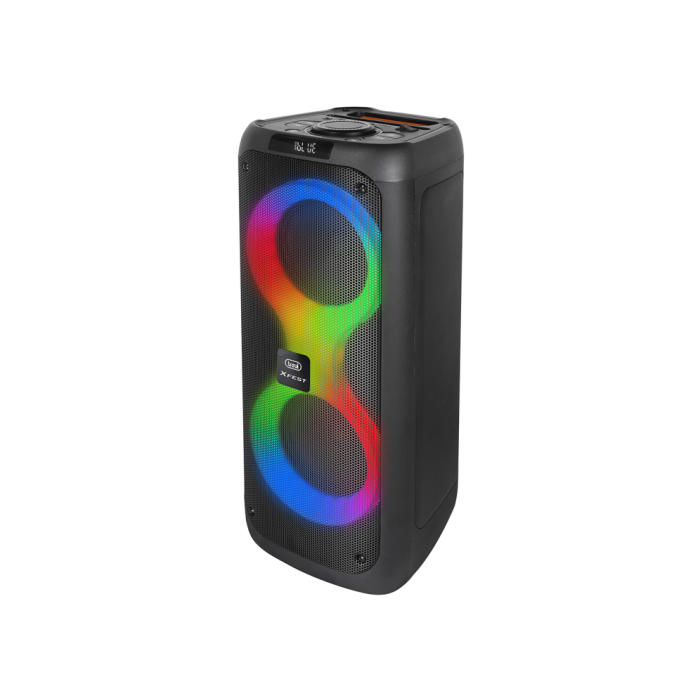 Trevi XF 480 KB Altavoz para Fiestas Negro 35W RMS Inalámbrico con Micrófono, TWS, LED Multi y Batería 3600 mAh