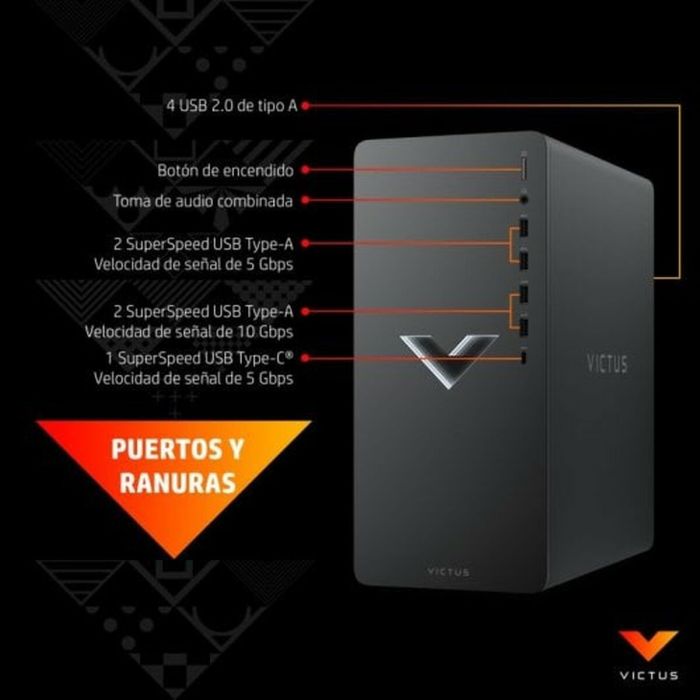 PC de Sobremesa HP 32 GB RAM 1 TB 1 TB SSD Nvidia Geforce RTX 4060 AMD Ryzen 7 5700G 5