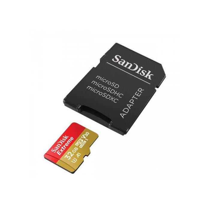 Tarjeta de Memoria SanDisk Extreme 32GB microSD HC UHS-I con Adaptador/ Clase 10/ 100MBs 2