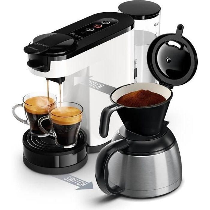 Coffee Machine 2 en 1 Senseo Switch Philips HD6592/05, 2 en 1 con filtro y vainas, versos aislados, Crema más Coffee Machine 2 en 1 Senseo Switch Philips HD6592/05, 2 en 1 con filtro y vainas, versos aislados, Crema más