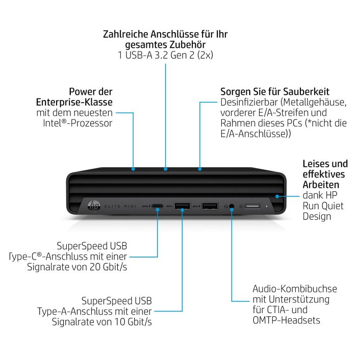 HP Elite Mini 800 G9 i9-14900T 64GB RAM 1TB SSD W11P 12 Meses 2 HP Elite Mini 800 G9 i9-14900T 64GB RAM 1TB SSD W11P 12 Meses 2