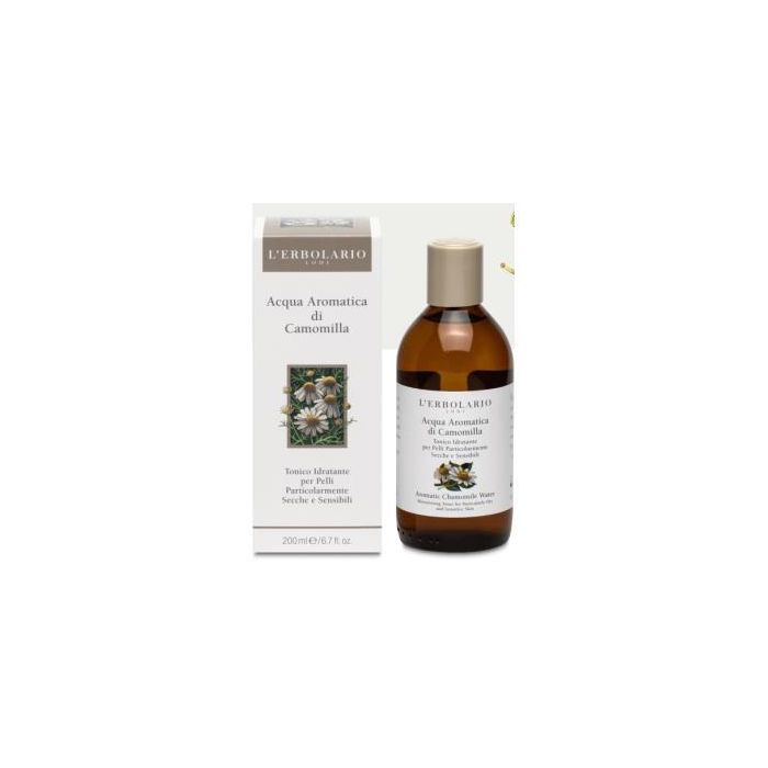 L'ERBOLARIO Tónico Agua Aromática de Manzanilla 200ml para Pieles Secas y Sensibles, Hidratante sin Siliconas ni Parabenos