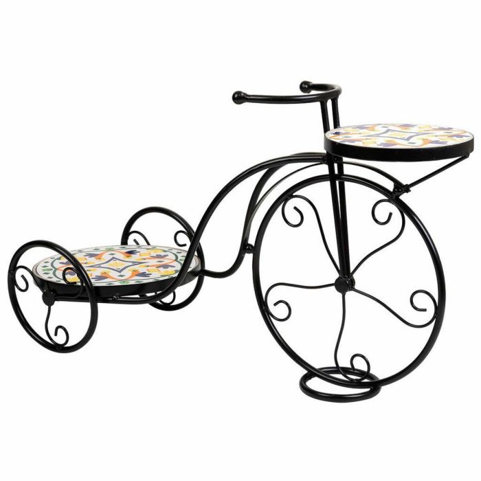 Soporte para Maceta Alexandra House Living Negro Hierro Azulejo Bicicleta 26 x 43 x 67 cm