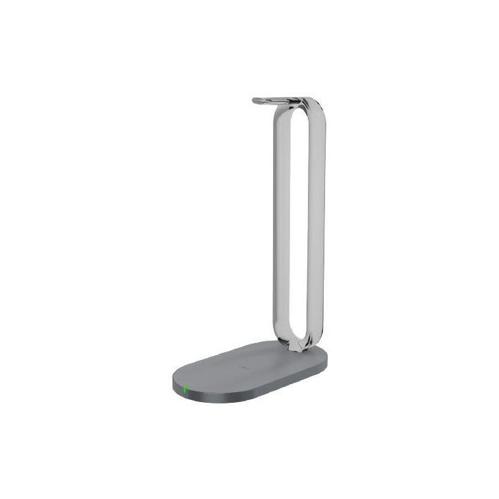 Yealink 1308057 Soporte de Recarga para Auriculares BH72/BH76 con Carga Inalámbrica de 15W, Gris/Plata