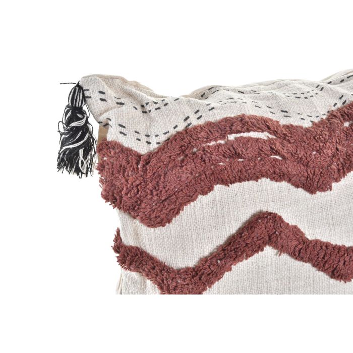 DKD Home Decor Cojín Boho Blanco 60 x 60 x 10 cm (4 Unidades) 1