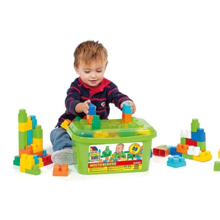 Molto 12470 Cubeta de Bloques de Construcción 35 Piezas de Plástico para Niños +1 Año 3 Molto 12470 Cubeta de Bloques de Construcción 35 Piezas de Plástico para Niños +1 Año 3
