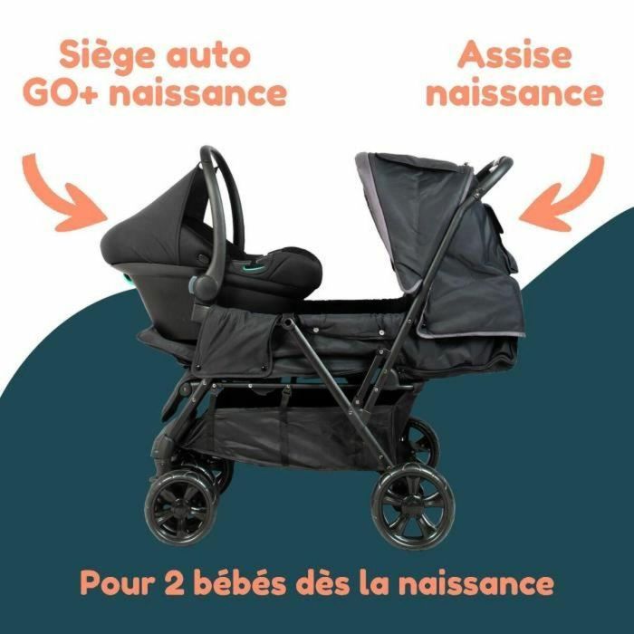 Bambisol BAM3159059050157 Cochecito Doble, Totalmente Equipado, con Protector de Lluvia y Plegado Fácil 1 Bambisol BAM3159059050157 Cochecito Doble, Totalmente Equipado, con Protector de Lluvia y Plegado Fácil 1