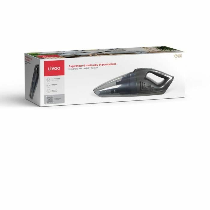 Livoo DOH137G Aspiradora de Mano Seco y Húmedo 70W 2 en 1 Filtro Lavable 150/550ml Gris 5