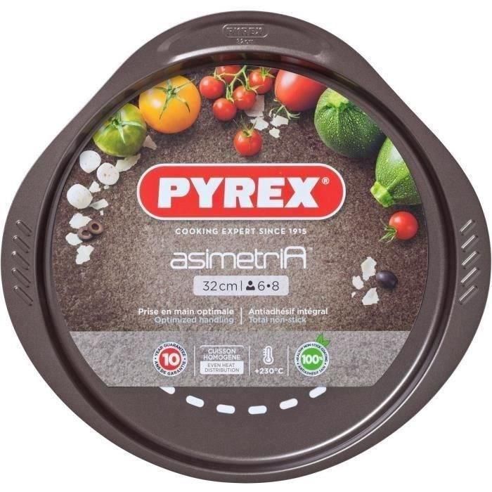 Pyrex Fuente Pizza Asimetria Acero 32 cm