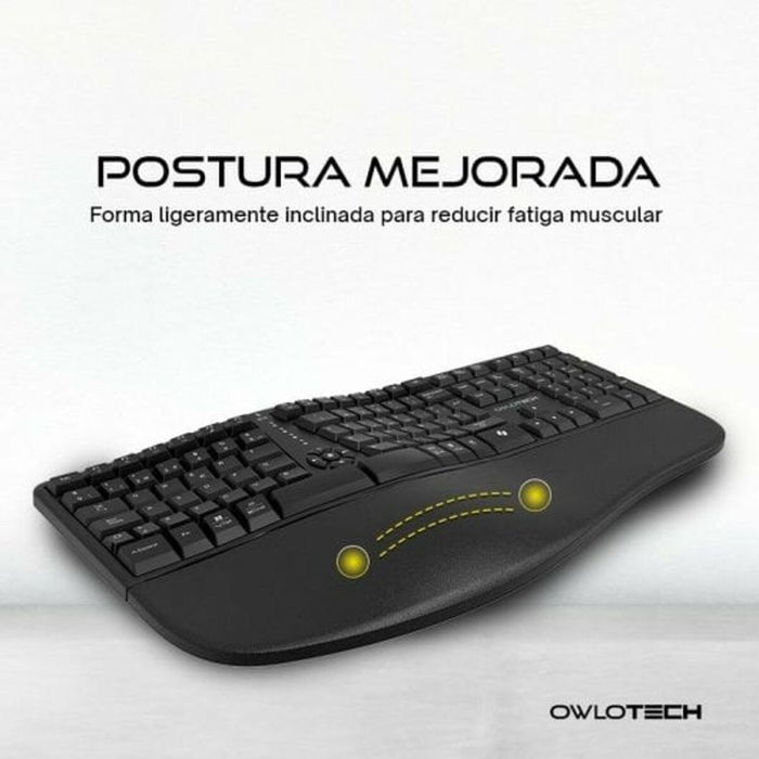 Teclado Inalámbrico Owlotech EK500 Negro Qwerty Español 4