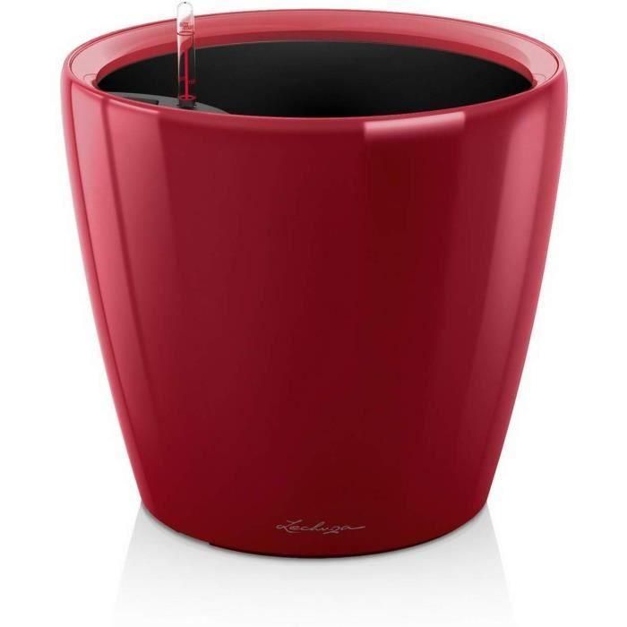 Maceta LECHUZA Classico Premium LS 50 - juego completo, rojo escarlata brillante