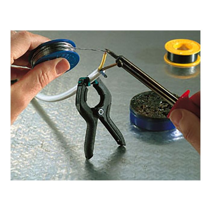 Wolfcraft Pack 4 pinzas microfix con resorte, 30 mm, para maquetas, negro/verde 1