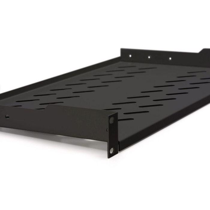 Digitus 1U fixed shelf for racks from 400 mm depth 45x483x250 mm, up to 15 kg, black (RAL 9005) 3 Digitus 1U fixed shelf for racks from 400 mm depth 45x483x250 mm, up to 15 kg, black (RAL 9005) 3