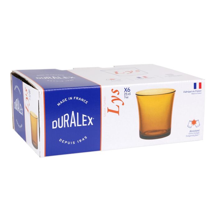 Duralex Set de 6 Vasos Lys Ambar 21 cl (12 Cajas) 5