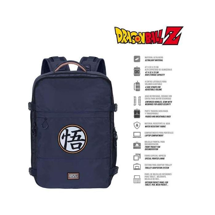 Karactermania Mochila Dragon Ball Symbol 33 x 23 x 47 cm, Gran Capacidad, Compartimento Portátil 17", Impermeable, Poliéster 1