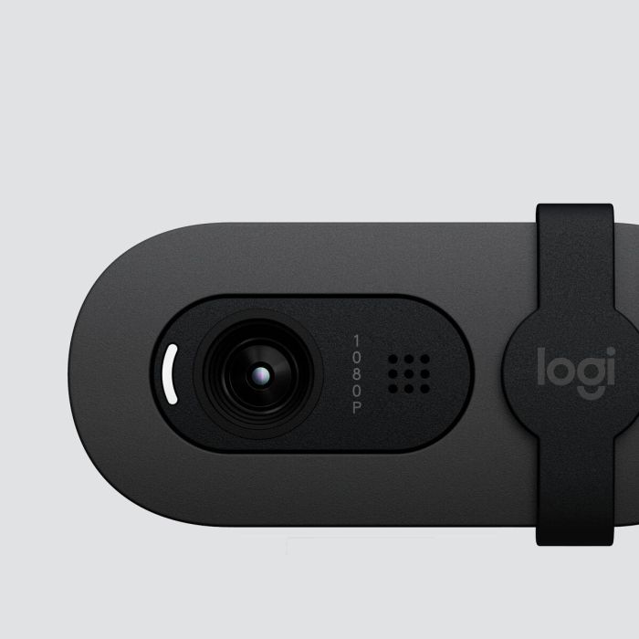 Logitech Brio 105 Business Webcam 1080p con Obturador de Privacidad, Micrófono y Plug-and-Play. Ideal para Empresas, compatible con Windows, macOS, Google Meet. 1