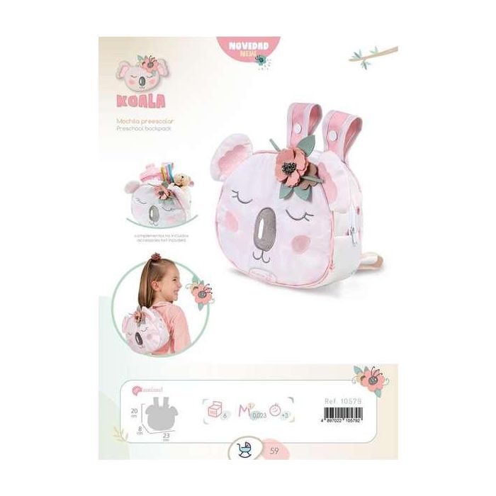 Mochila sencilla koala 20x8x23 cm 1 Mochila sencilla koala 20x8x23 cm 1