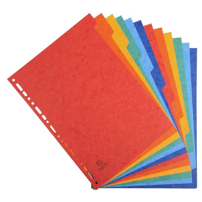 Separadores Exacompta A4 Multicolor (25 Unidades) (12 Unidades) 3