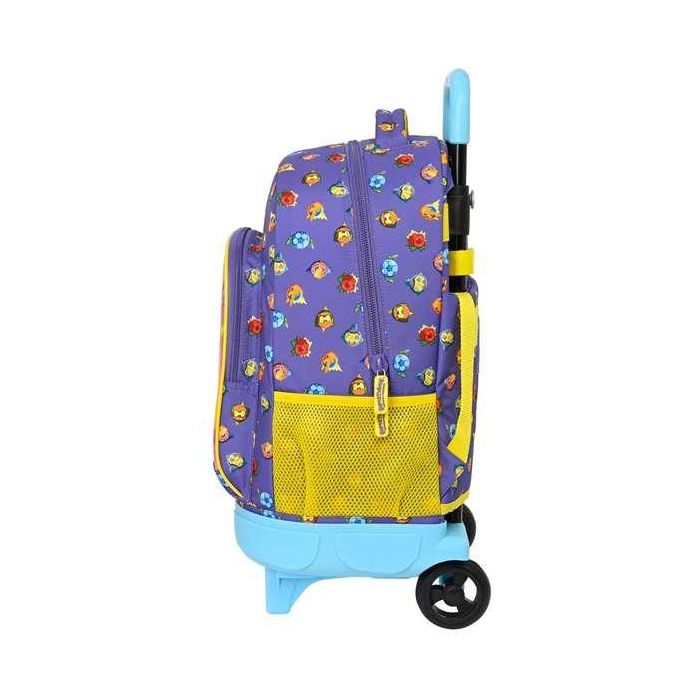 Mochila Escolar con Ruedas SuperThings Guardians of Kazoom Morado Amarillo (33 x 45 x 22 cm) 5