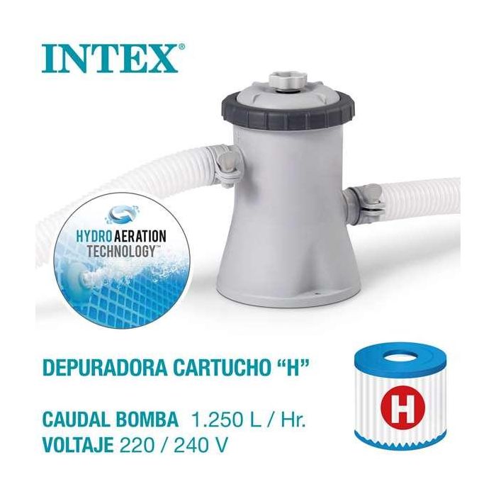 Intex Piscina Hinchable Redonda Easy Set con Depuradora Filtro 3077 Litros 305x61 cm 12