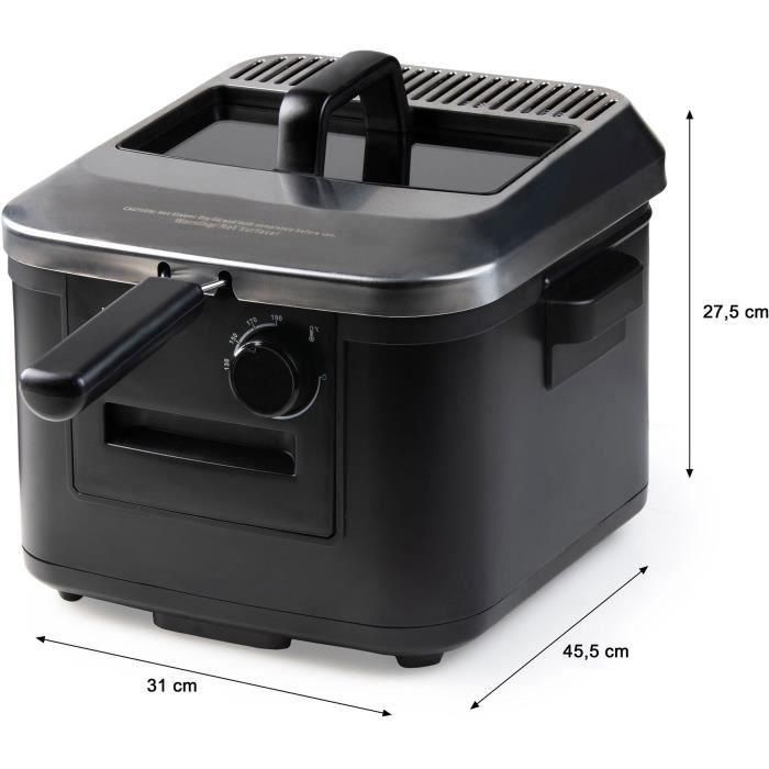 Freidora - DOMO - DO545FR - 4 Litros - 2000 Vatios - Temperatura Ajustable 130-190°C 1
