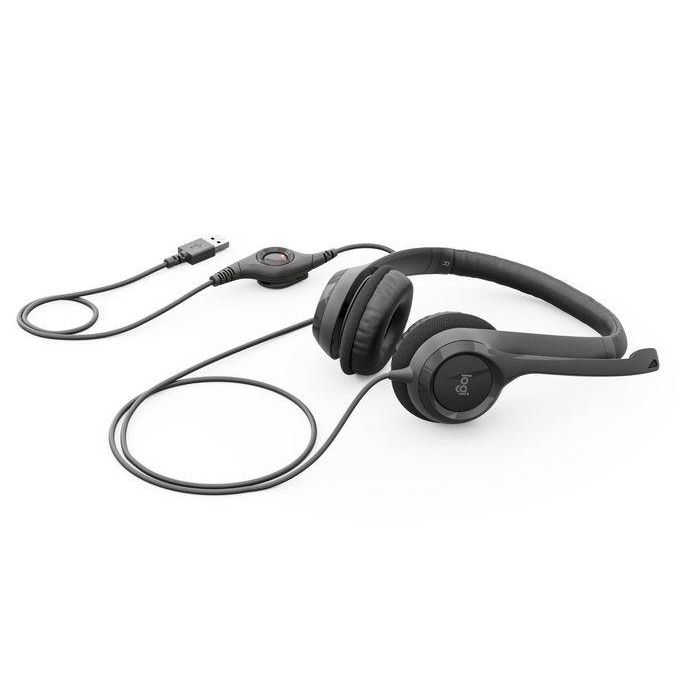 Logitech ClearChat Comfort USB Auriculares con Micrófono USB, Cancelación de Ruido y Controles en Línea para Máximo Confort Logitech ClearChat Comfort USB Auriculares con Micrófono USB, Cancelación de Ruido y Controles en Línea para Máximo Confort